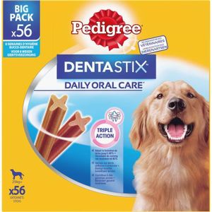FRIANDISE PEDIGREE Dentastix Bâtonnets hygiène bucco-dentaire - Pour grand chien - 8 x 270 g