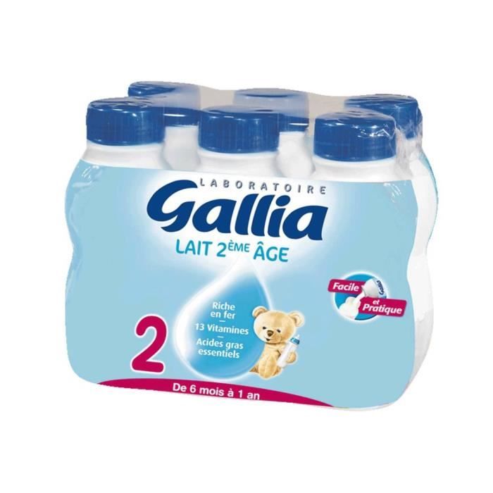 Gallia Calisma Lait 2ème Âge 6-12 Mois Bouteilles 4x500ml