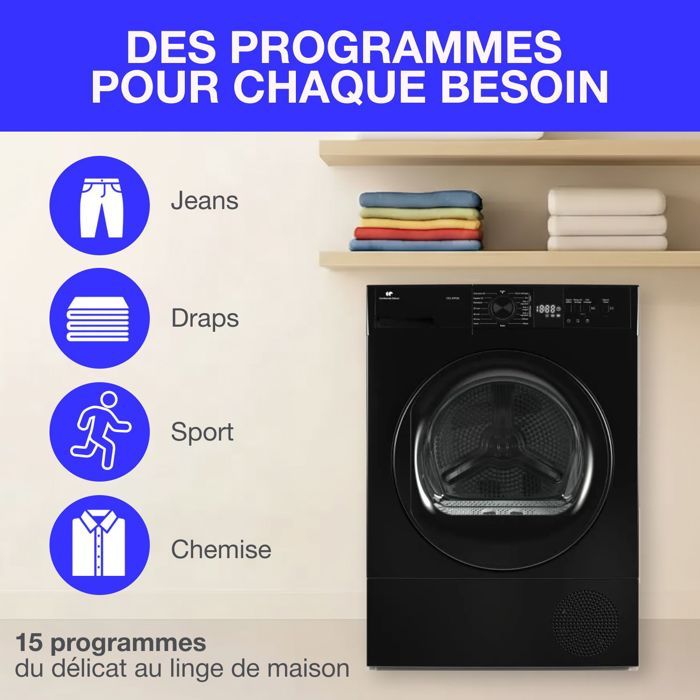 Sèche-linge avec pompe à chaleur - DNP82SEIN - SMEG - à poser / respectant l'environnement