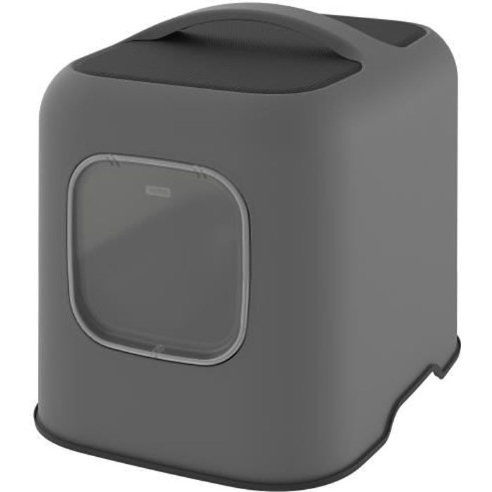 ROTHO - Maison toilette pour chat 57 x 39 x 40 cm - Bac à litière - Anthracite