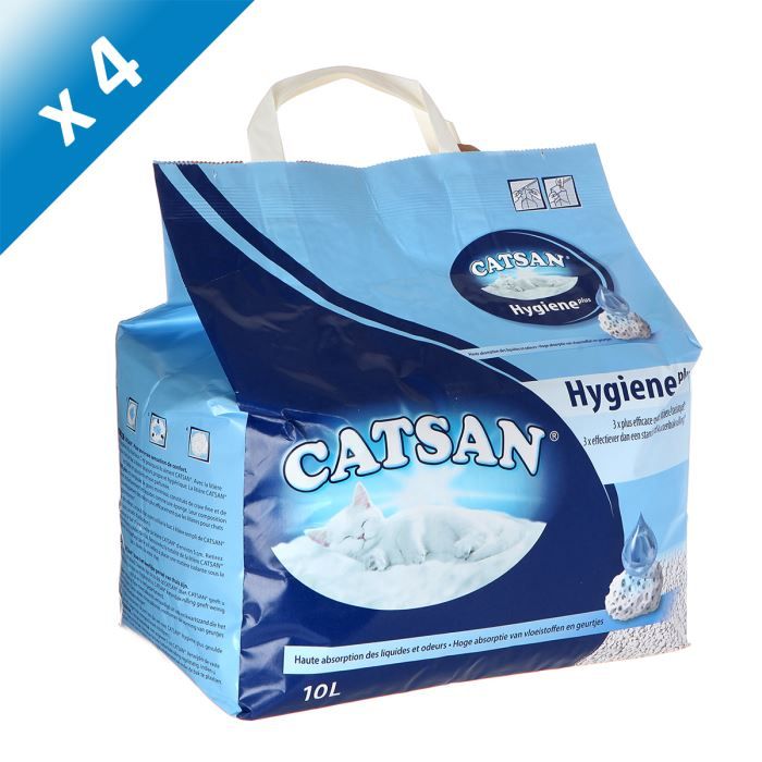 CATSAN Litière Hygiène Plus 10l (x4)