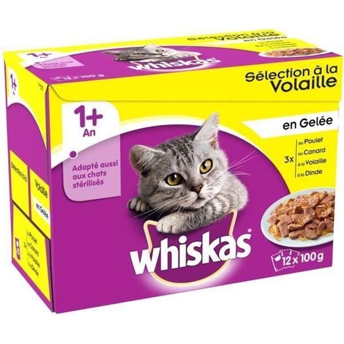 Whiskas Sachets Fraicheur En Gelee A La Volaille Pour Chat Adulte Sterilise 48 X 100 G Achat Vente Boites Patees Pcb4 Gelee Volaille 12x100g Cdiscount Whiskas Sachets Fraicheur En Gelee A La Volaille Pour Chat Adulte Sterilise 48 X 100 G Achat Vente Boites Patees Pcb4 Gelee Volaille 12x100g Cdiscount