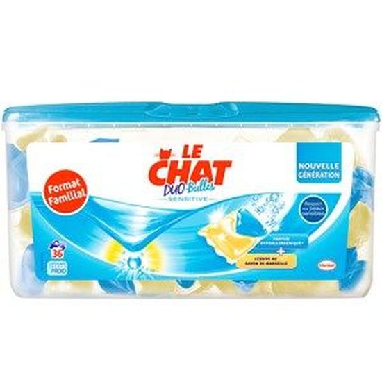 Le Chat Duo Bulles Sensitive 36 Capsules X4 Cdiscount Au Quotidien
