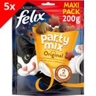 FELIX Party Mix Original : Poulet, Foie, Dinde - 5x200g - Friandises pour chat
