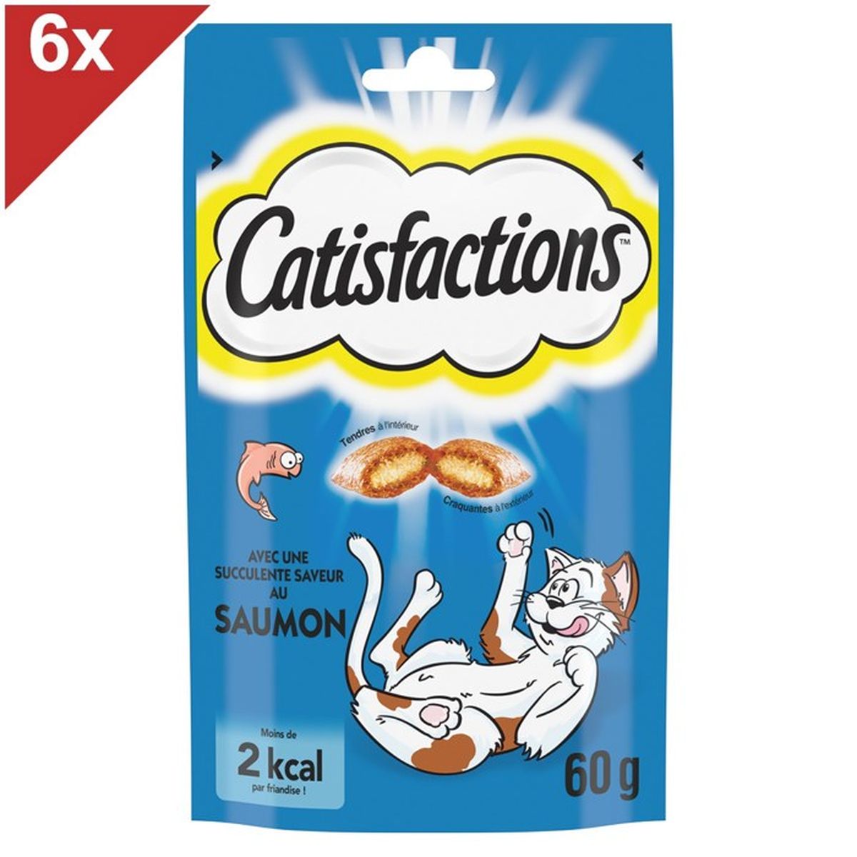 Catisfactions Friandises Au Saumon Pour Chat Et Chaton 6x60g Cdiscount Animalerie