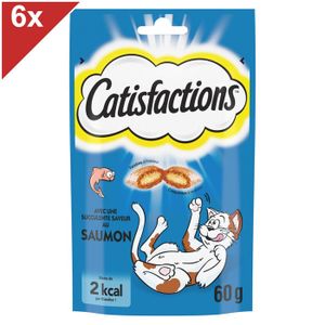 FRIANDISE CATISFACTIONS Friandises au saumon pour chat et chaton 6x60g