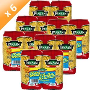 PENNE TORTI & AUTRES PANZANI Coquillettes 2x500g (x6)