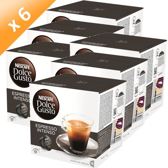 DOLCE GUSTO Espresso Intenso 16 Capsules 128g (x6) Cdiscount Au quotidien