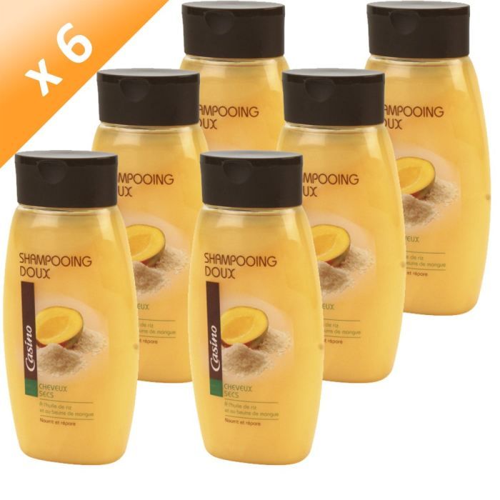 CASINO Shampoing Doux Cheveux Secs 250ml x6 Cdiscount Au Quotidien casino-shampoing-doux-cheveux-secs-250ml-x6-cdiscount-au-quotidien