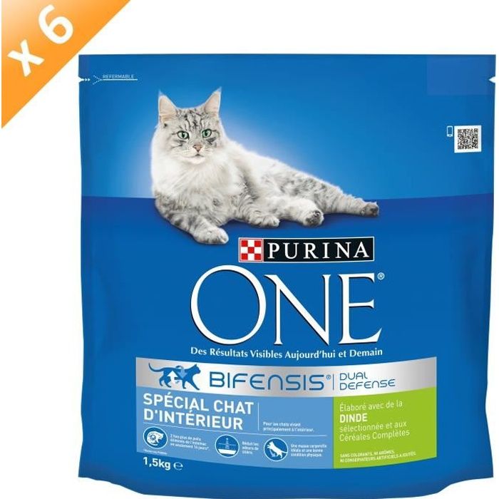 Meilleurs prix pour PURINA ONE Spécial Chat d'Interieur - Dinde - 1,5 KG (x6) - Pour chat adulte