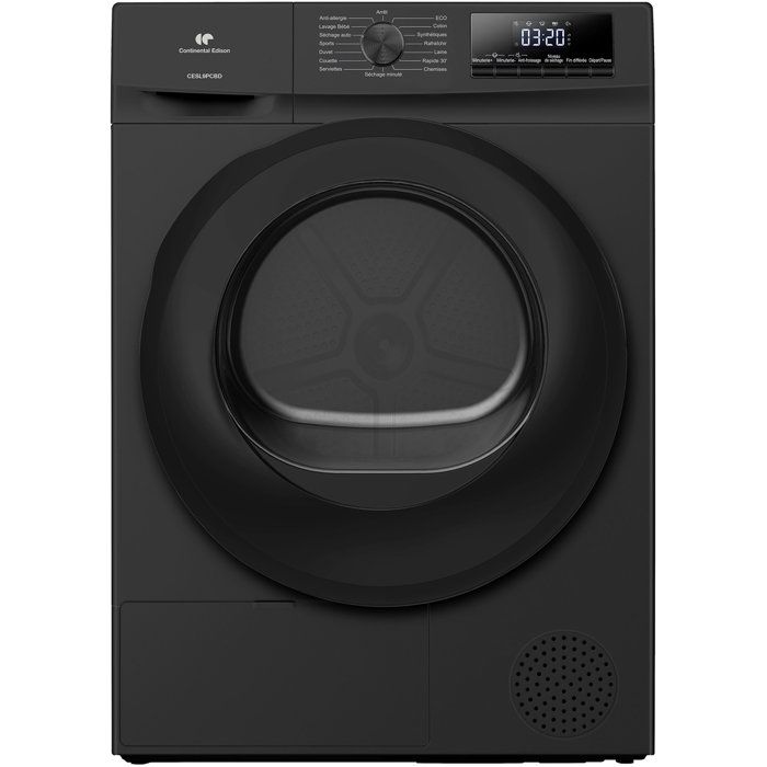 Sèche linge pompe à chaleur CONTINENTAL EDISON CESL9PCBD 9 kg L60cm Classe D