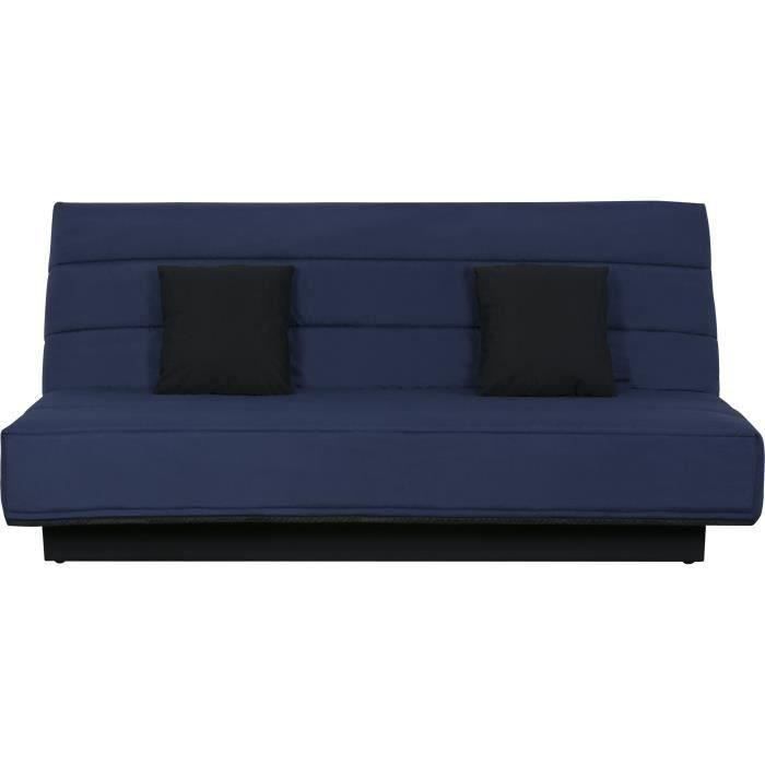 Banquette Clic clac 120x190 - Tissu bleu marine - MELISSA