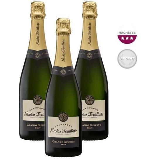 Champagne Nicolas Feuillatte Grande Réserve Brut 75cl x3 La cave Cdiscount