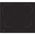 Plaque de cuisson vitrocéramique CANDY CH64CCB - 4 foyers - L 56 x P 49 cm - Revêtement verre noir-0