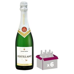 PETILLANT - MOUSSEUX Festillant Blanc - Bulles sans alcool - 75 cl x 6
