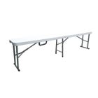 SCRAPCOOKING PARTY Banc pliable pour table de réception 180 cm - Structure acier et assise Polyéthylène PEHD - Blanc