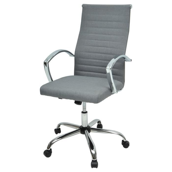 Solera Fauteuil De Bureau Tissu Gris Style Contemporain
