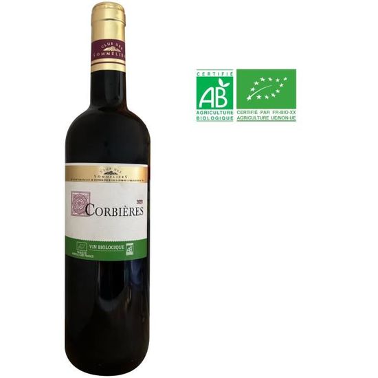 Club des Sommeliers 2020 Corbières - Vin rouge de Languedoc - Bio