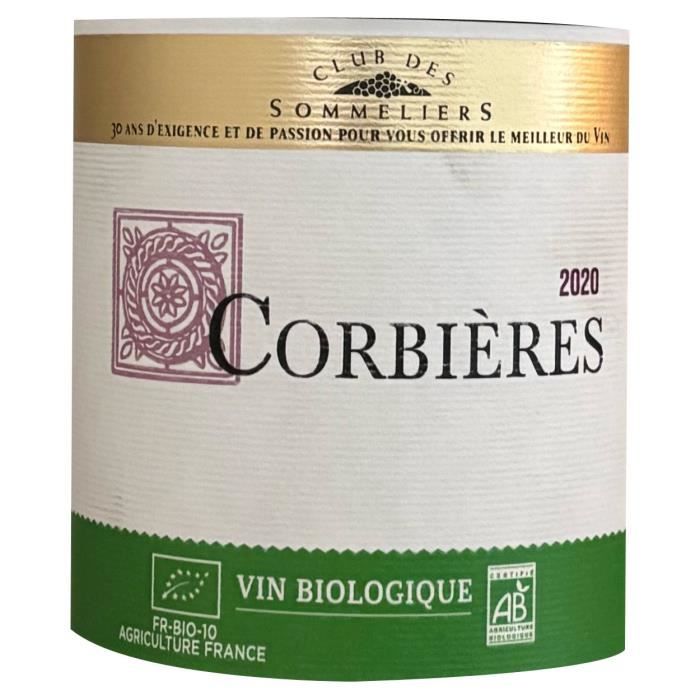 Club des Sommeliers 2020 Corbières - Vin rouge de Languedoc - Bio