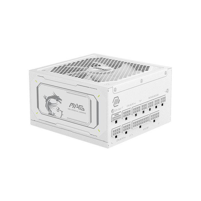 Bloc dalimentation PC - MSI - MAG A1000GL - PCIe CEM 5.1 - 1000 W - Ventilateurs 135 mm - Blanc