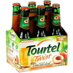 BIERE Tourtel Twist Pêche - Bière sans alcool  - 6 x 27,