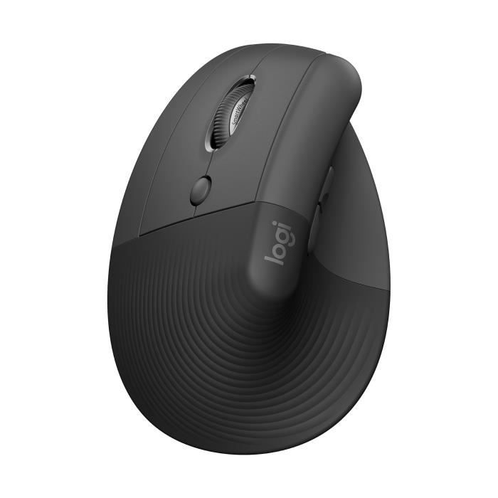 Souris Sans Fil Logitech Lift Left Ergonomique Verticale pour gaucher, Bluetooth ou récepteur USB Logi Bolt, Silencieuse