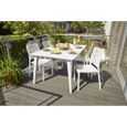 Table de jardin - Allibert by KETER - Lima - Rectangulaire 160cm - Blanc - Pour 6 personnes - En résine-1