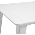 Table de jardin - Allibert by KETER - Lima - Rectangulaire 160cm - Blanc - Pour 6 personnes - En résine-3