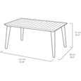 Table de jardin - Allibert by KETER - Lima - Rectangulaire 160cm - Blanc - Pour 6 personnes - En résine-4