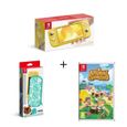 Pack Nintendo Switch Lite Jaune + Jeu Animal Crossing New Horizons + Housse de protection Lite Animal Crossing-0
