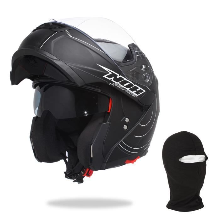 Casque modulable Nox avec visière solaire intégrée Noir mat - XS