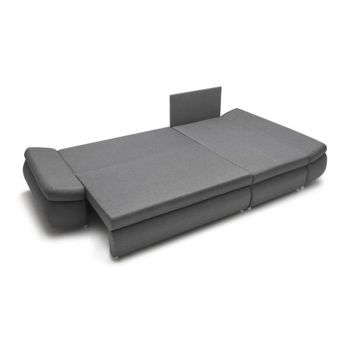 Oliver Canapé Dangle Réversible Convertible 4 Places Coffre De Rangement Tissu Gris Anthracite L 273 X P 101 148 Cm