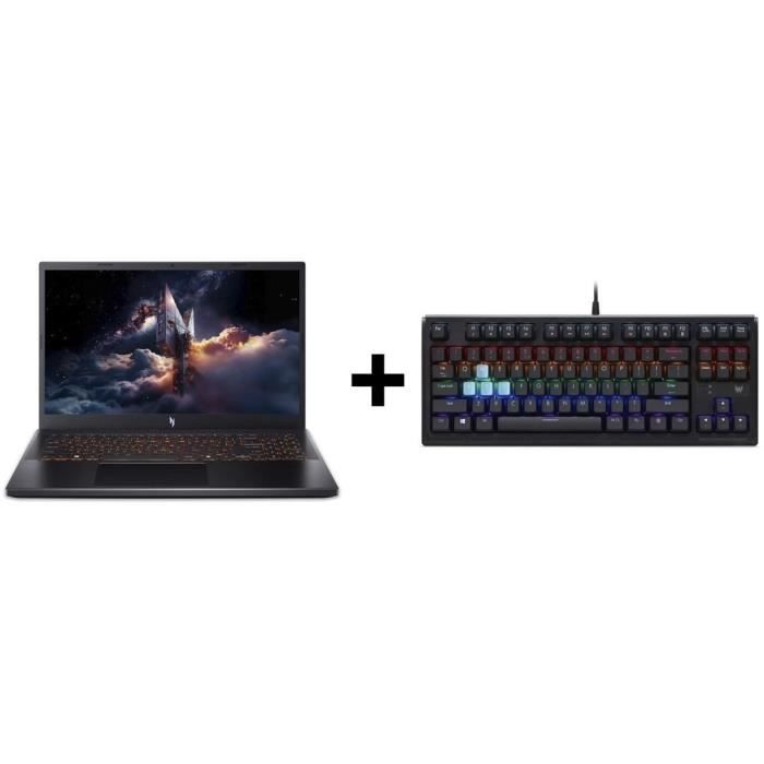 PC Portable Gamer ACER Nitro V 15 ANV15-52-55U9 - Win 11 -156 FHD IPS 165Hz -RTX 5060 -Core i5-13420H -16Go -512Go +Clavier Gamer