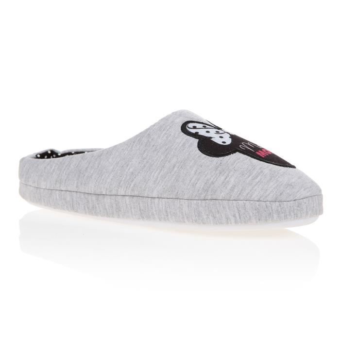DISNEY MINNIE Chaussons Imprimées Gris Clair et Rouge Femme - Achat / Vente  Chaussons Gris Clair et Rouge pas cher - Cdiscount