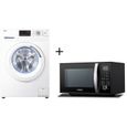 PACK HAIER HW09-14CMF Lave linge frontal - 9kg - 1400 tours / min - A+++ - Blanc + HGN-2390HEMGB - Micro-ondes Grill - 23L - 900 W-0