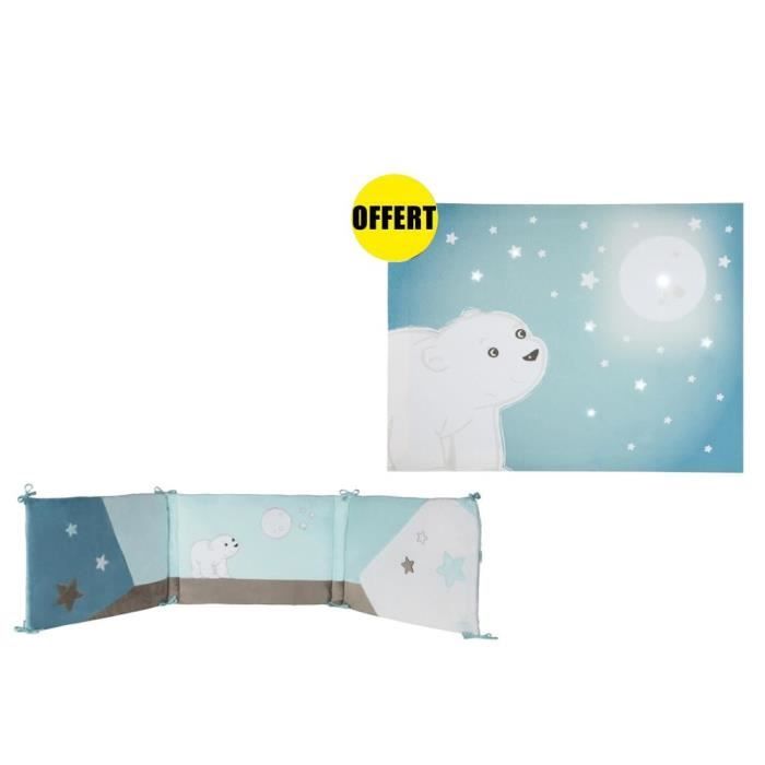 Domiva Pack Tour De Lit Bebe Flocon L Ourson Toile Lumineuse Offerte Cdiscount Puericulture Eveil Bebe