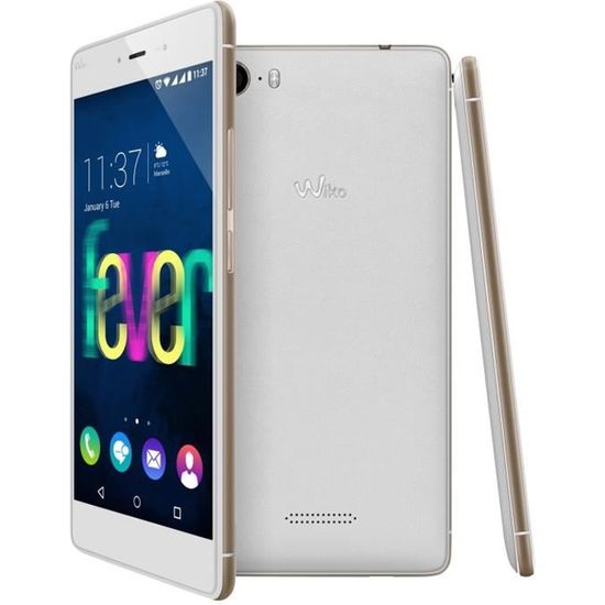 Wiko Fever Blanc Or