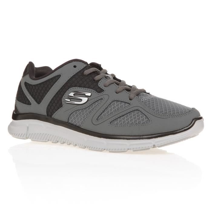 Skechers SKECHERS Baskets Satisfaction Flash Point - Homme - Gris