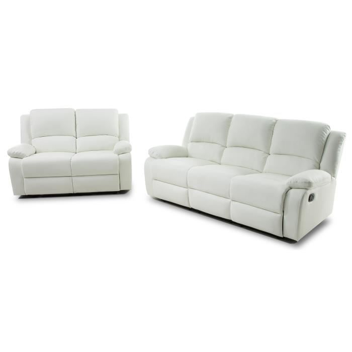 Relax Ensemble De 2 Canapes De Relaxation Droit 3 2 Places