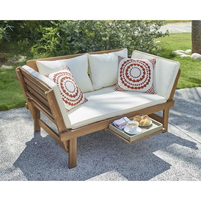 Salon De Jardin En Bois D Acacia Fsc 2 Personnes Kayda Bois Et