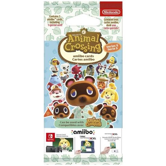 Cartes Amiibo - Animal Crossing Série 5 • Contient 3 cartes dont 1 spéciale