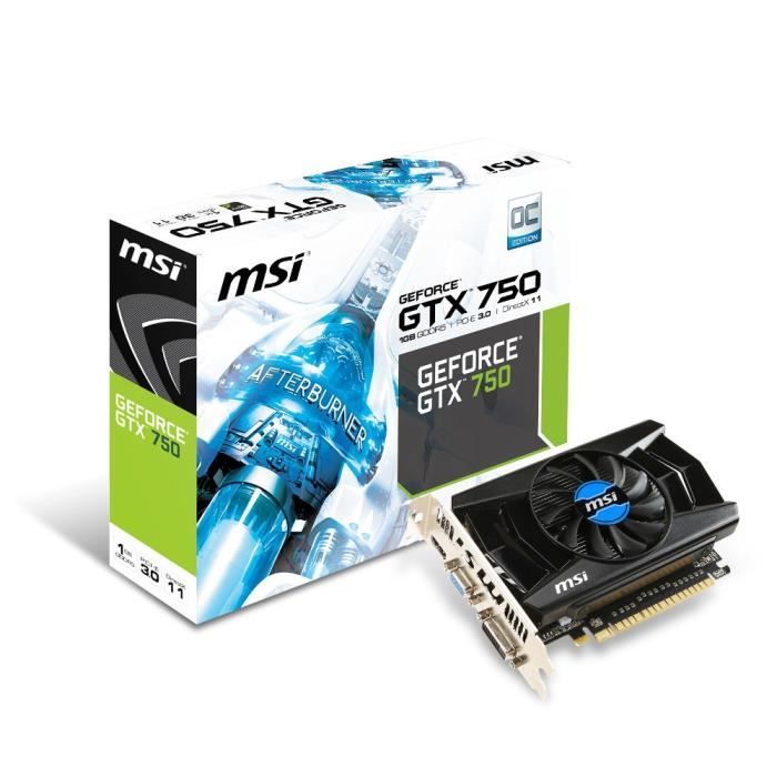 MSI GTX 750 1Go GDDR5 OC - Msi