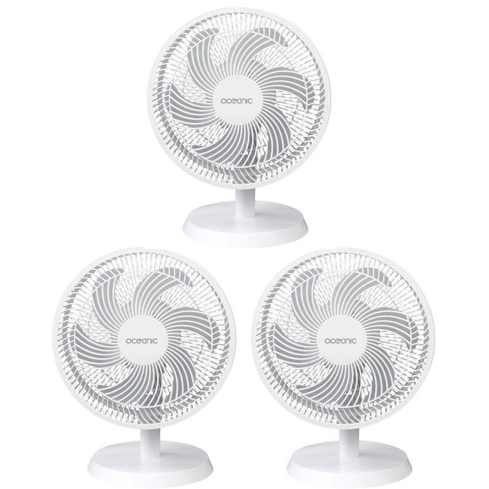 Pack de 2 Ventilateurs de Table OCEANIC – 35W, 3 Vitesses, Oscillant - vue 2