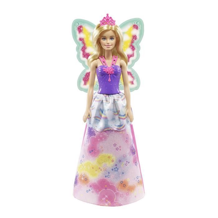 Barbie Dreamtopia Coffret Féerie 3 En 1 - Poupée Sirène Fée Princesse Royaume Arc-en-Ciel