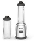 MOULINEX Blender mixeur, 300 W, 2 bouteilles Tritan à emporter, 4 lames amovibles, Compact, Smoothies, Application dédiée LM15FD10