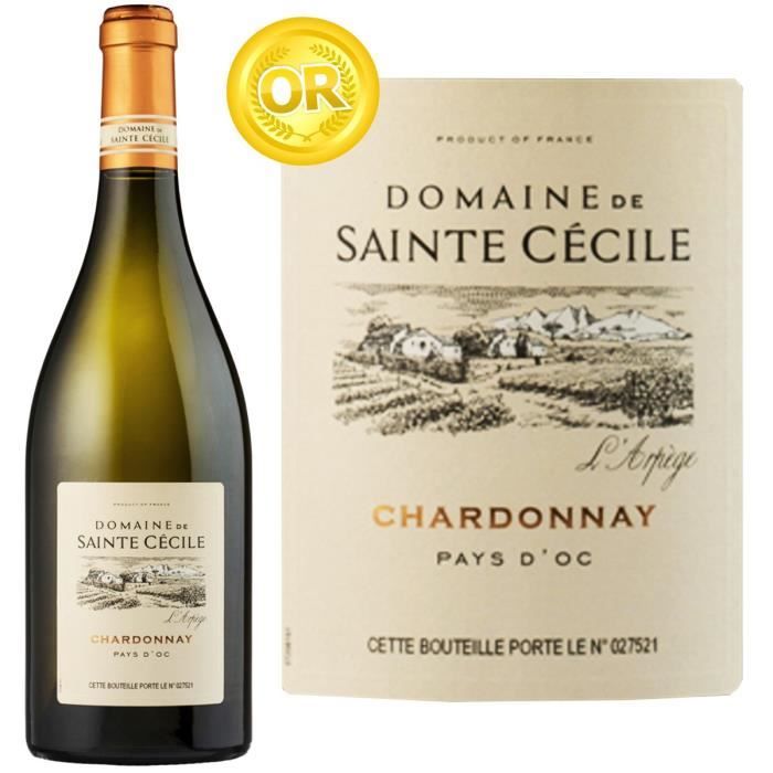 Domaine de Sainte Cécile chardonnay 2014 Vin La cave Cdiscount