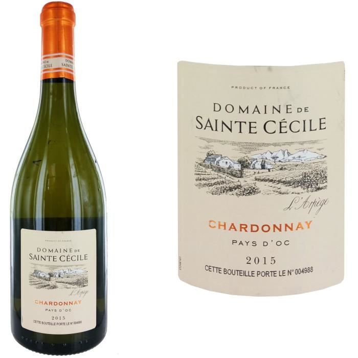 Domaine Sainte Cécile IGP Pays D'OC Chardonnay La cave Cdiscount