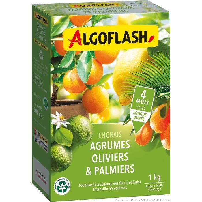 Engrais Agrumes, Olivers et Palmiers - ALGOFLASH NATURASOL - 1 kg
