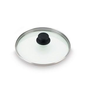Couvercle en verre de rechange universel pour casseroles et poêles à frire 22 cm/24 cm/26 cm avec bord en silicone anti-chaleur 