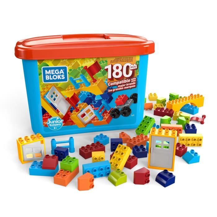 MEGA BLOKS Junior Builders Baril 180 blocs 2 ans et